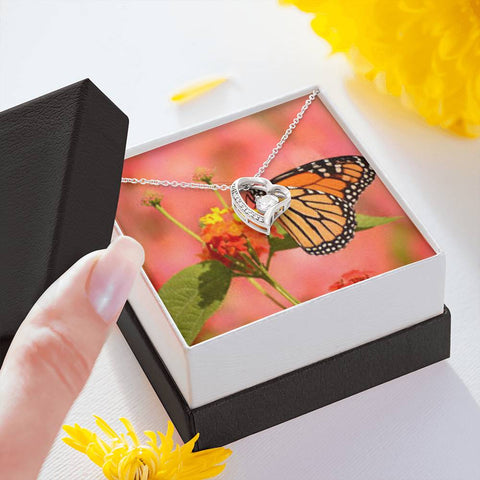 Diamond Encrusted Heart Necklace